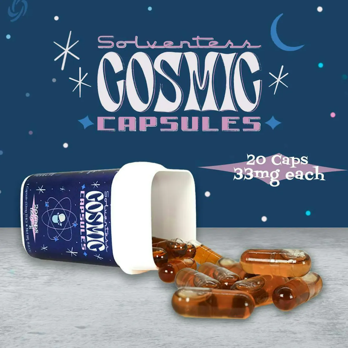 Cosmic Capsules brand banner