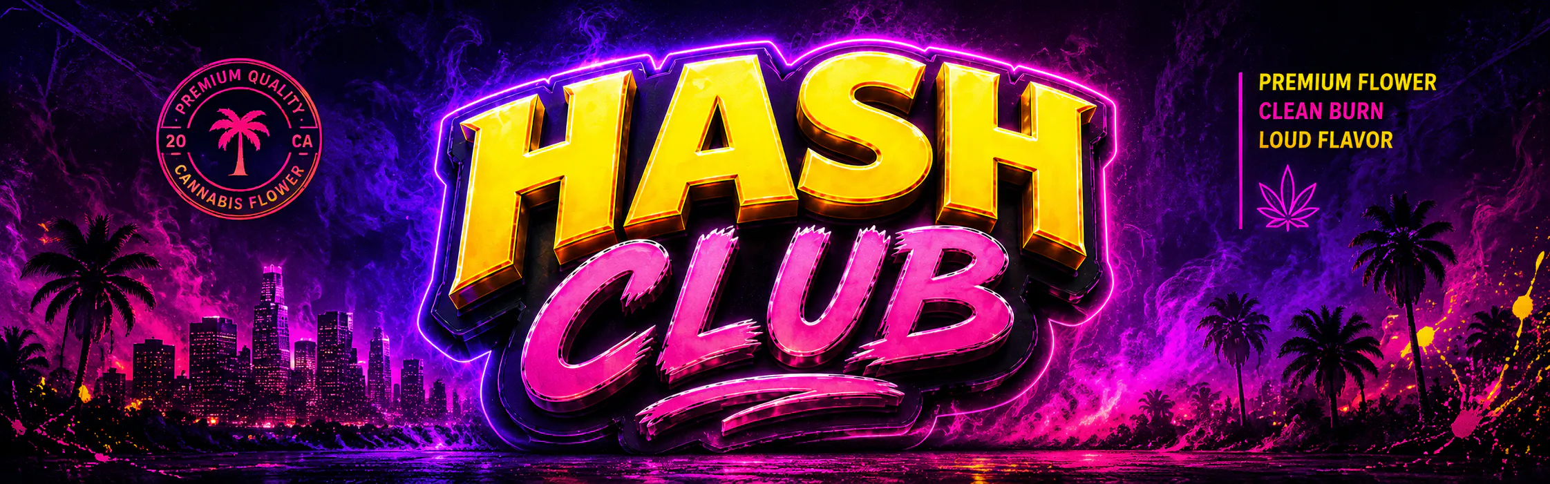 Hash Club brand banner