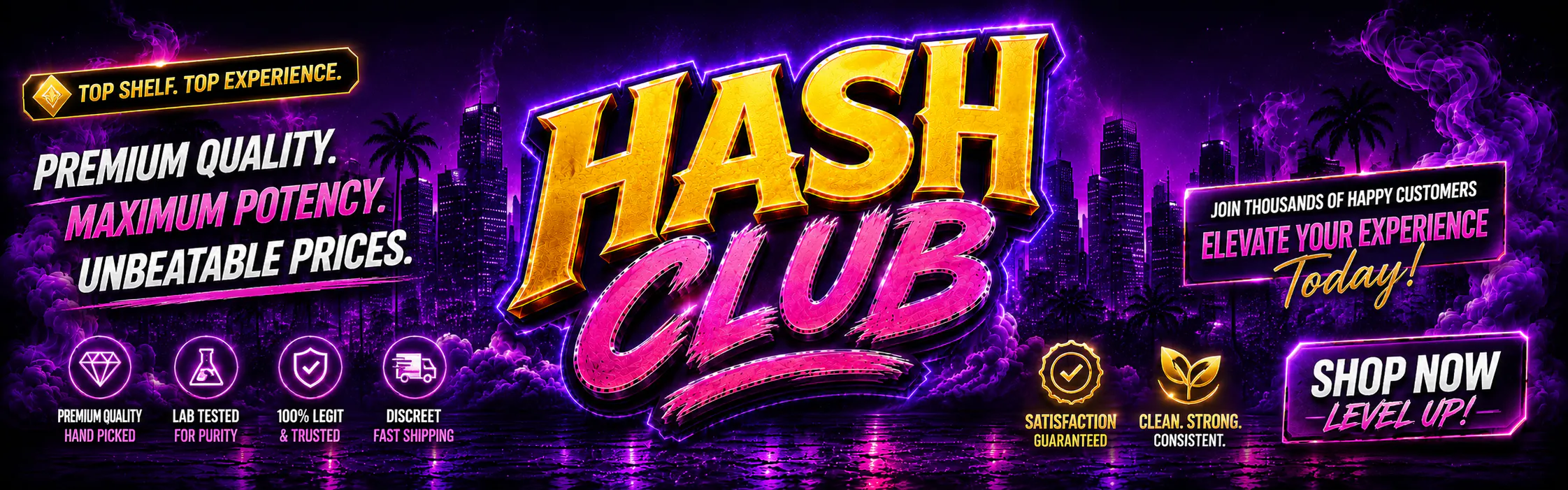 Hash Club brand banner