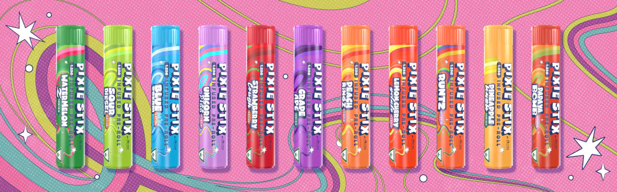 Pixie Stix brand banner