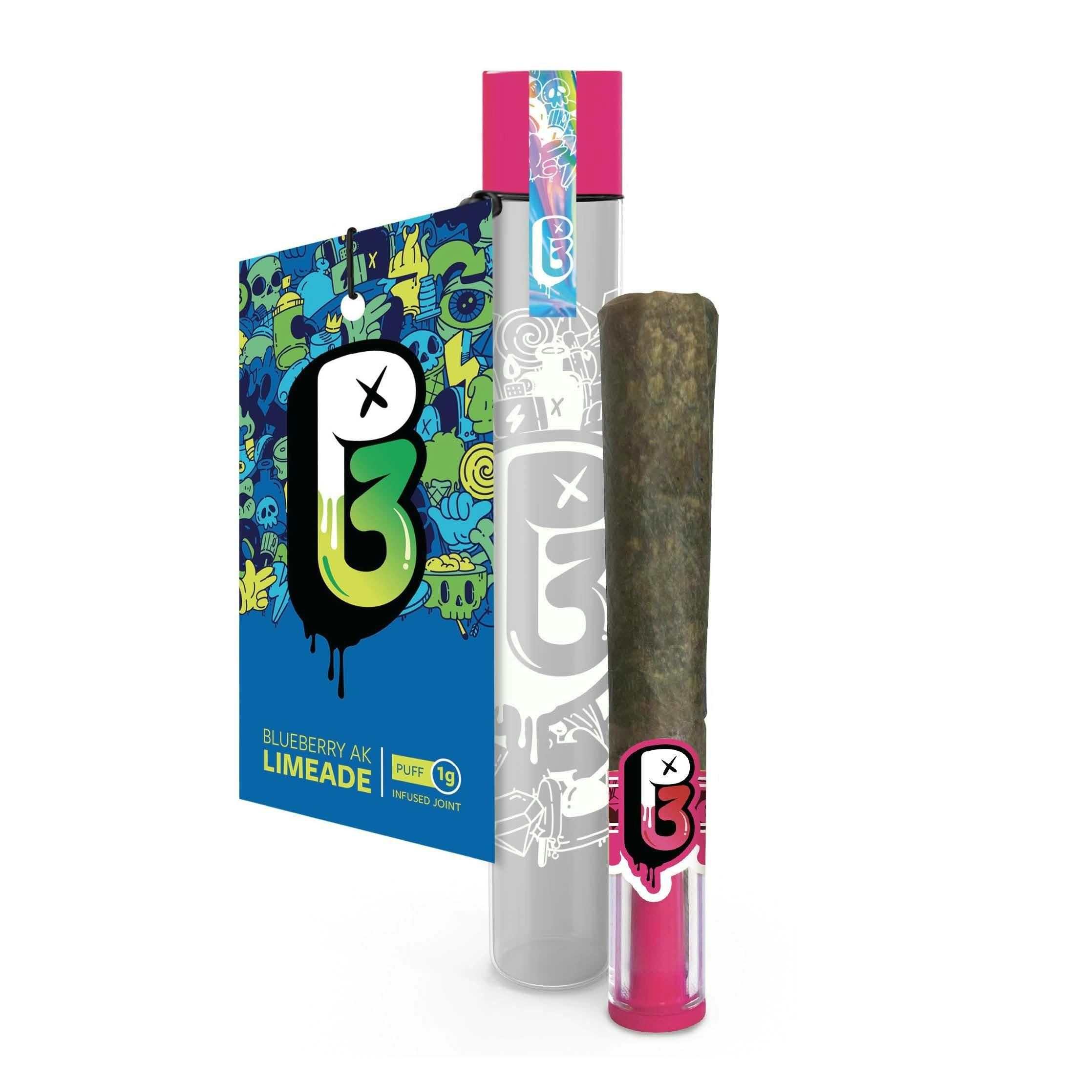 P3 - Blueberry AK Limeade Infused Joint | 1g - co - 1