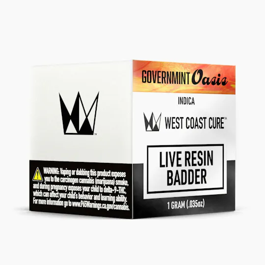 West Coast Cure - Governmint Oasis Live Resin Badder - 1