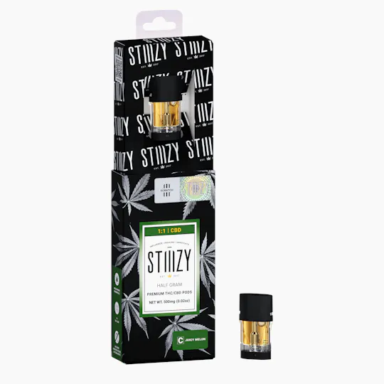 STIIIZY - Vape Cartridge - JUICY MELON .5G 1:1 (CBD/THC) Original Pod - STIIIZY - 1
