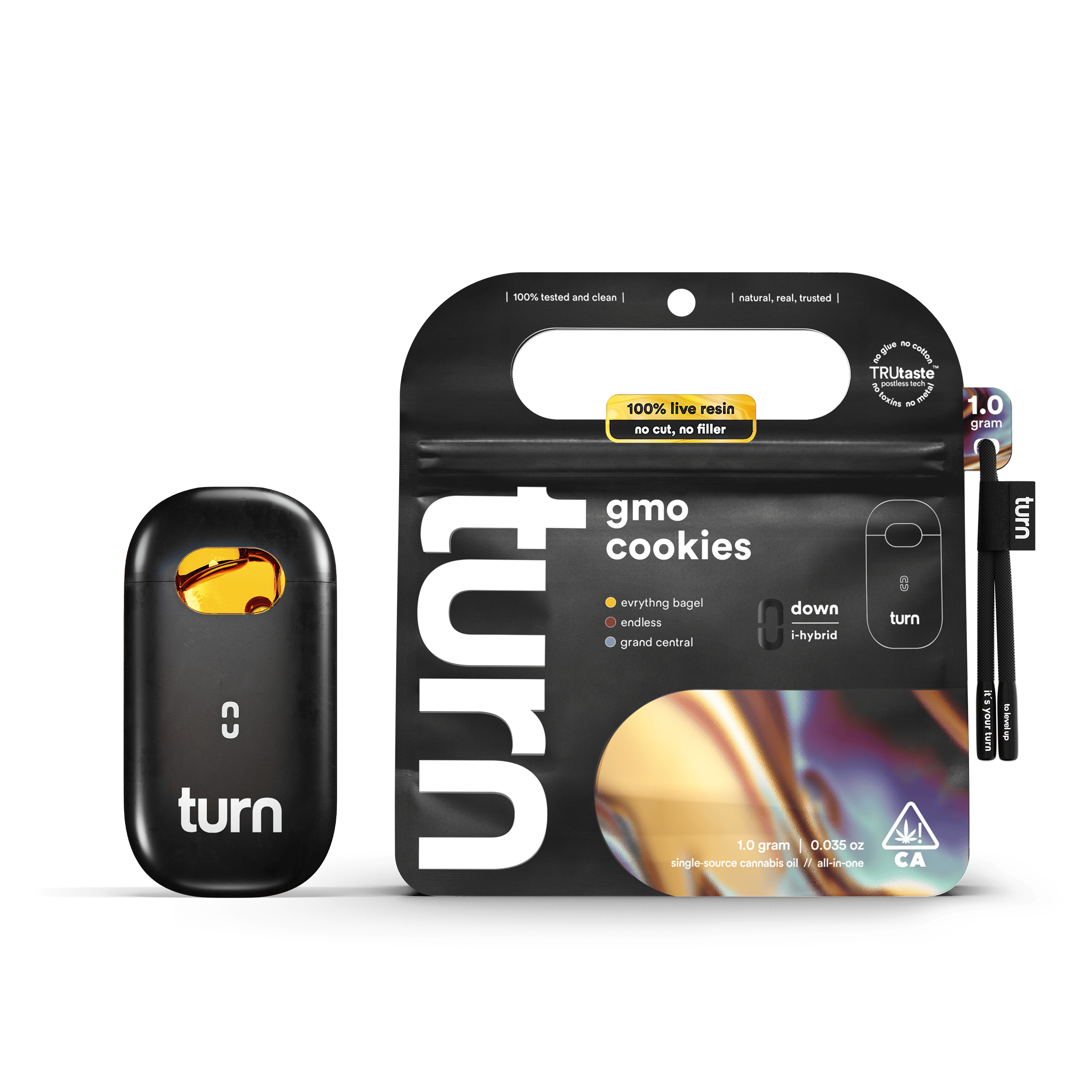 turn - GMO Cookies | 100% Live Resin | AIO | Indica-Hybrid - 1
