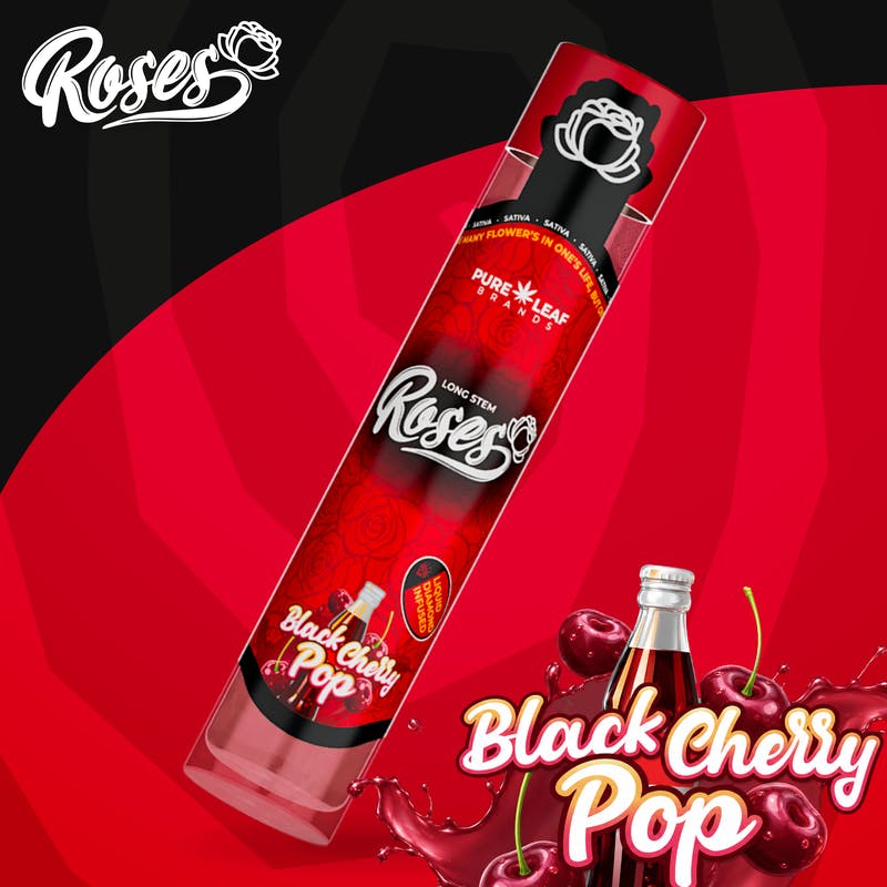 Roses - Long Stem | Black Cherry Pop | LQD Infused Joint | 1g - 1