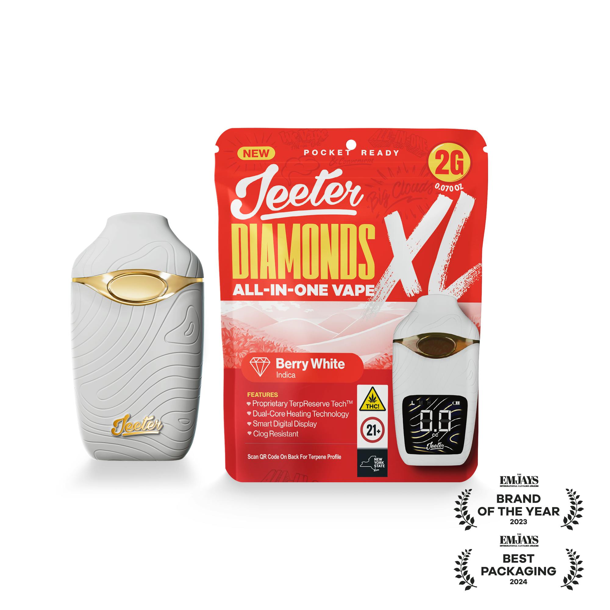 Jeeter - Jeeter | Berry White | Diamonds XL 2G All-In-One Vape - 1