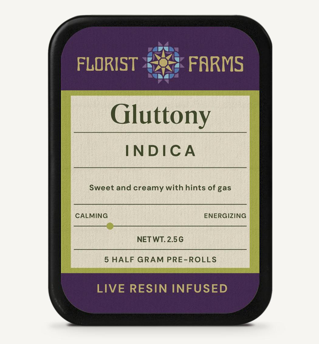 Florist Farms - Florist Farms | Gluttony | Live Resin Infused Minis | 0.5g each | 5pk - 1