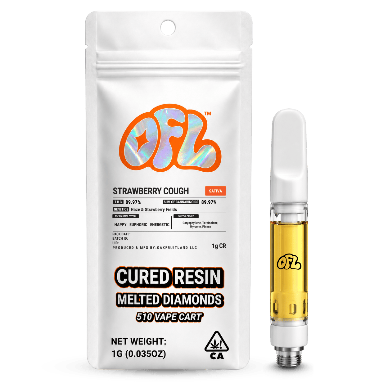 Oakfruitland (OFL) - Strawberry Cough | Cured Resin Cartridge | 1g - 1