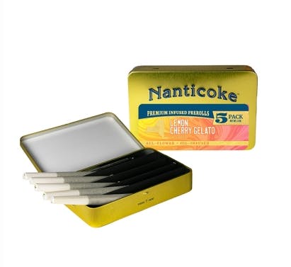 Nanticoke - Lemon Cherry Gelato | Infused Joints | 0.7g each | 5pk - 1