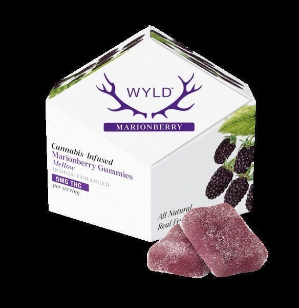 WYLD - Marionberry Indica Enhanced Gummies | 100mg | 20ct | 5mg/ea - 1