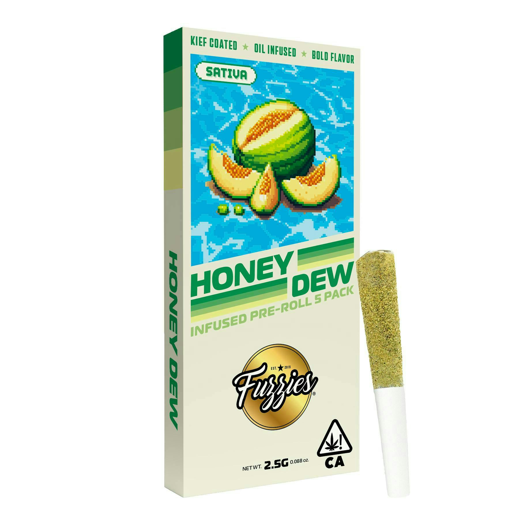 Fuzzies - Fuzzies | Originals | Honeydew | Infused Joints | 0.5g each | 5pk - 1