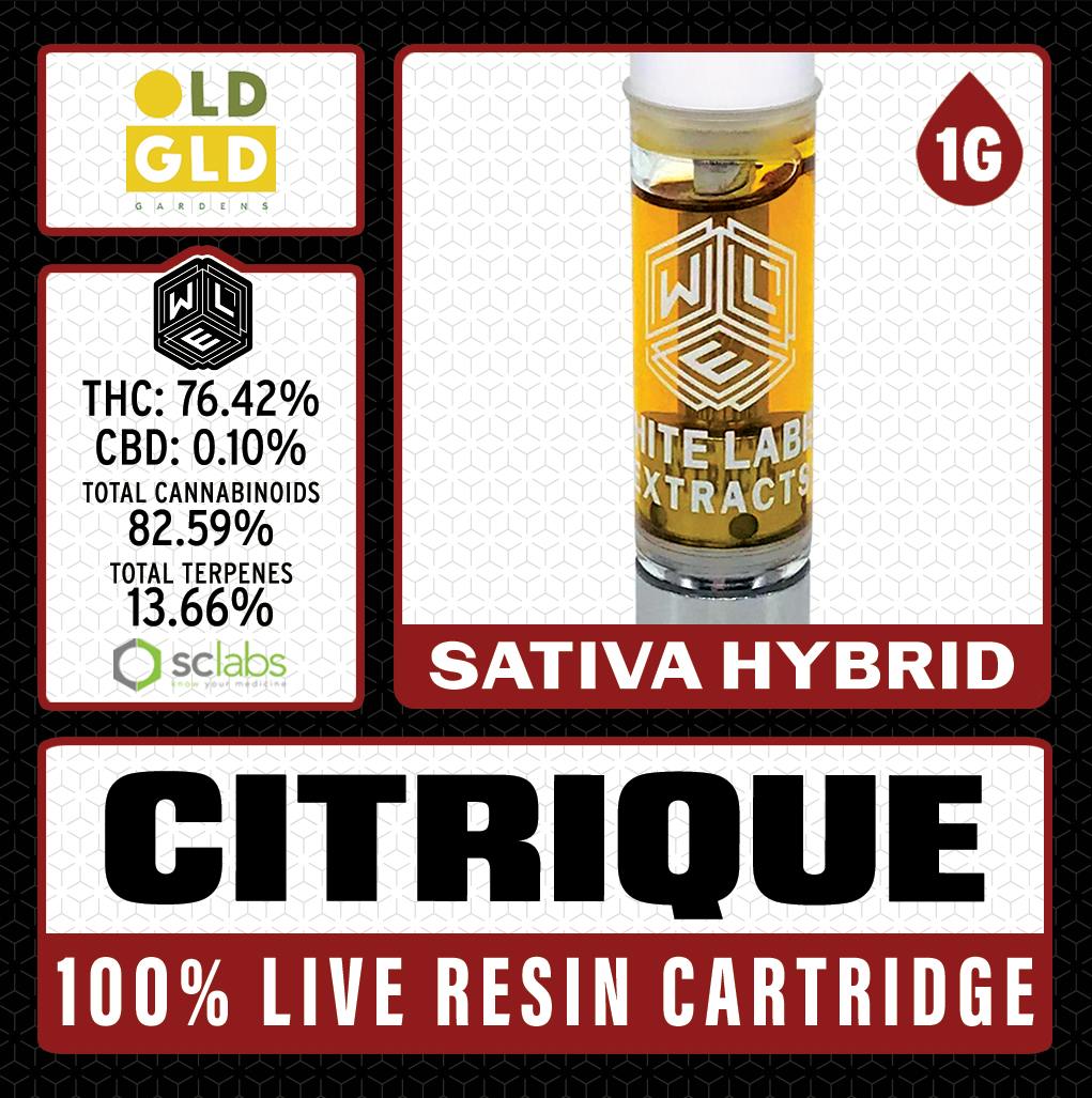 White Label Extracts - Citrique | Live Resin Cartridge | 1g - 1