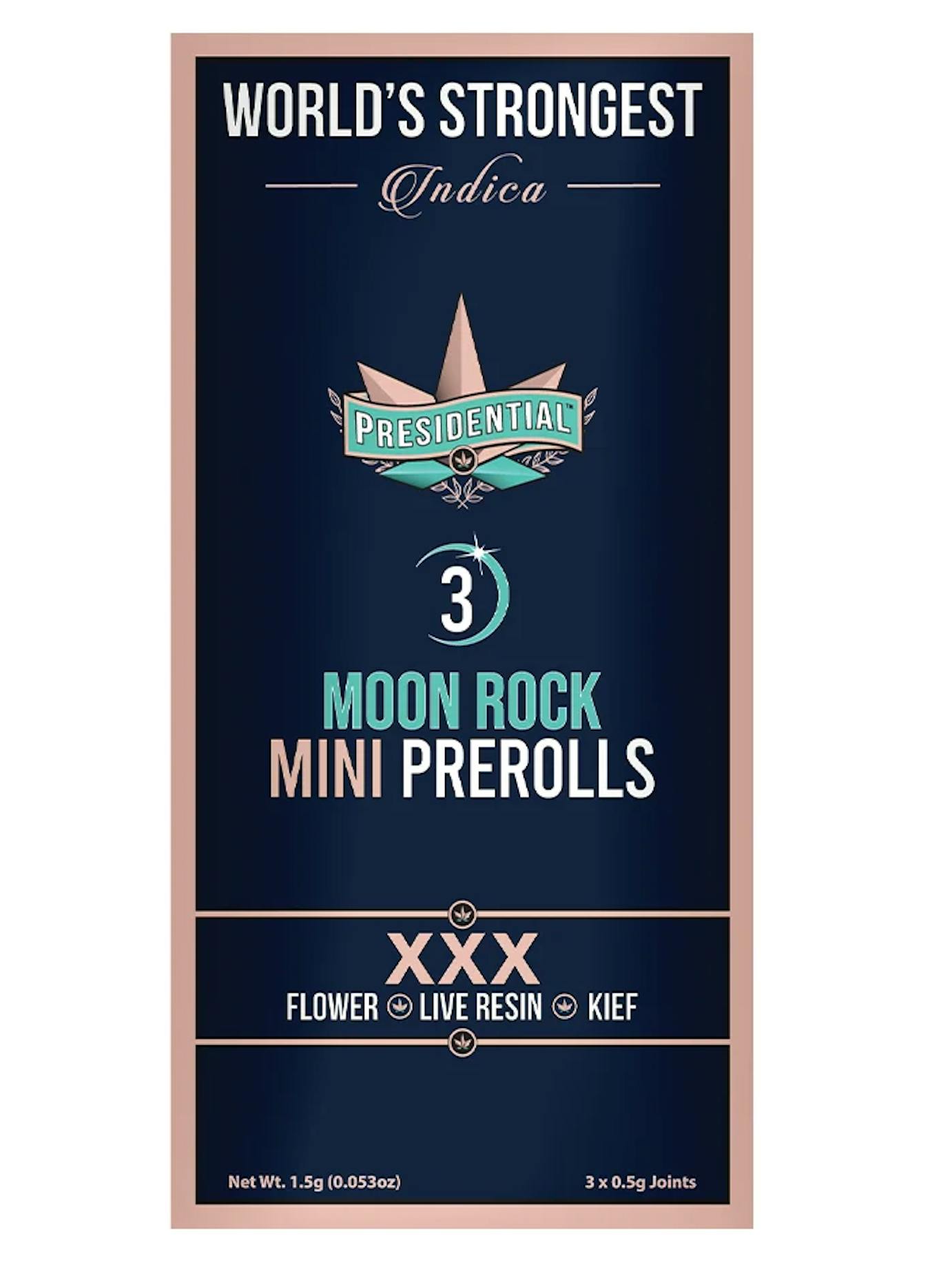 Presidential - XXX | Moon Rock Infused Minis | 0.5g each | 3pk - 1