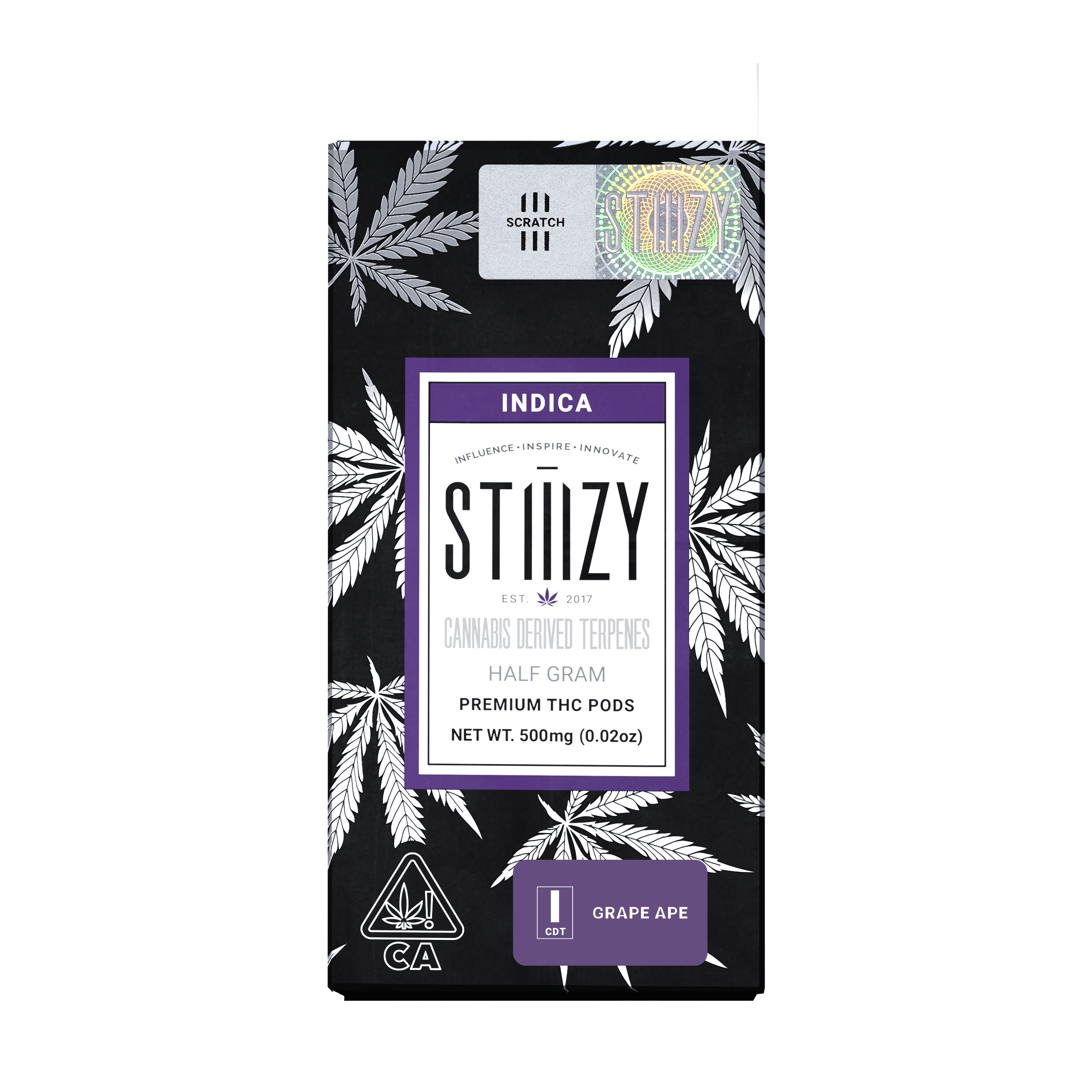 STIIIZY - Vape Cartridge - GRAPE APE .5G CDT Pod - STIIIZY - 1