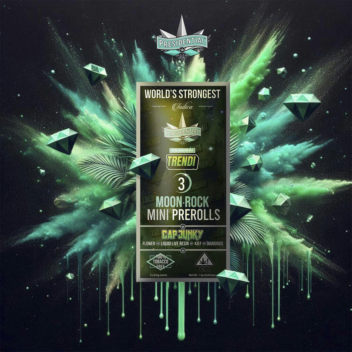 Presidential - Cap Junky | Moon Rock Infused Minis | 0.5g each | 3pk - 1