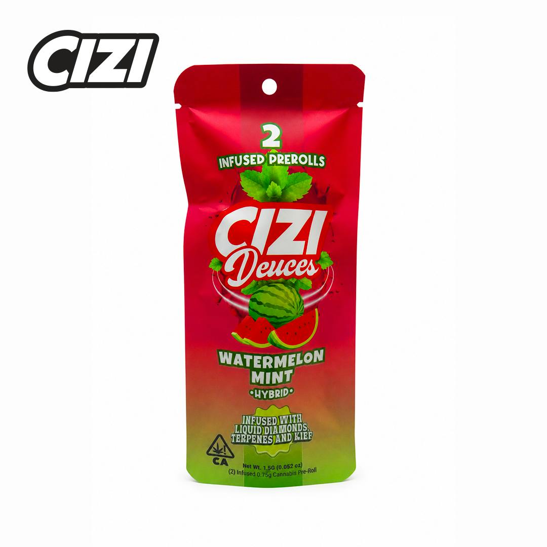 Cizi - Watermelon Mint | Deuces Infused Joints | 0.75g each | 2pk - 1