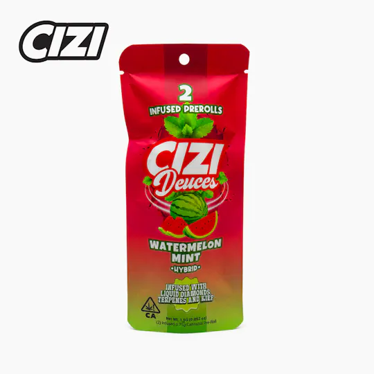 Cizi - Watermelon Mint | Deuces Infused Joints | 0.75g each | 2pk - 1