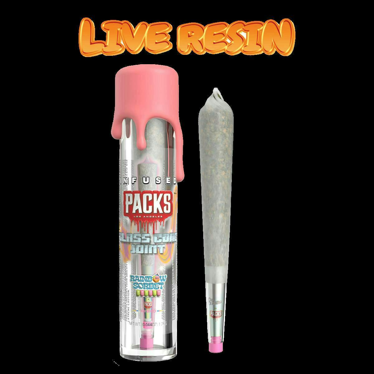 PACKS LOS ANGELES - Rainbow Sorbet | Live Rosin Infused Joint | 1.25g - 1