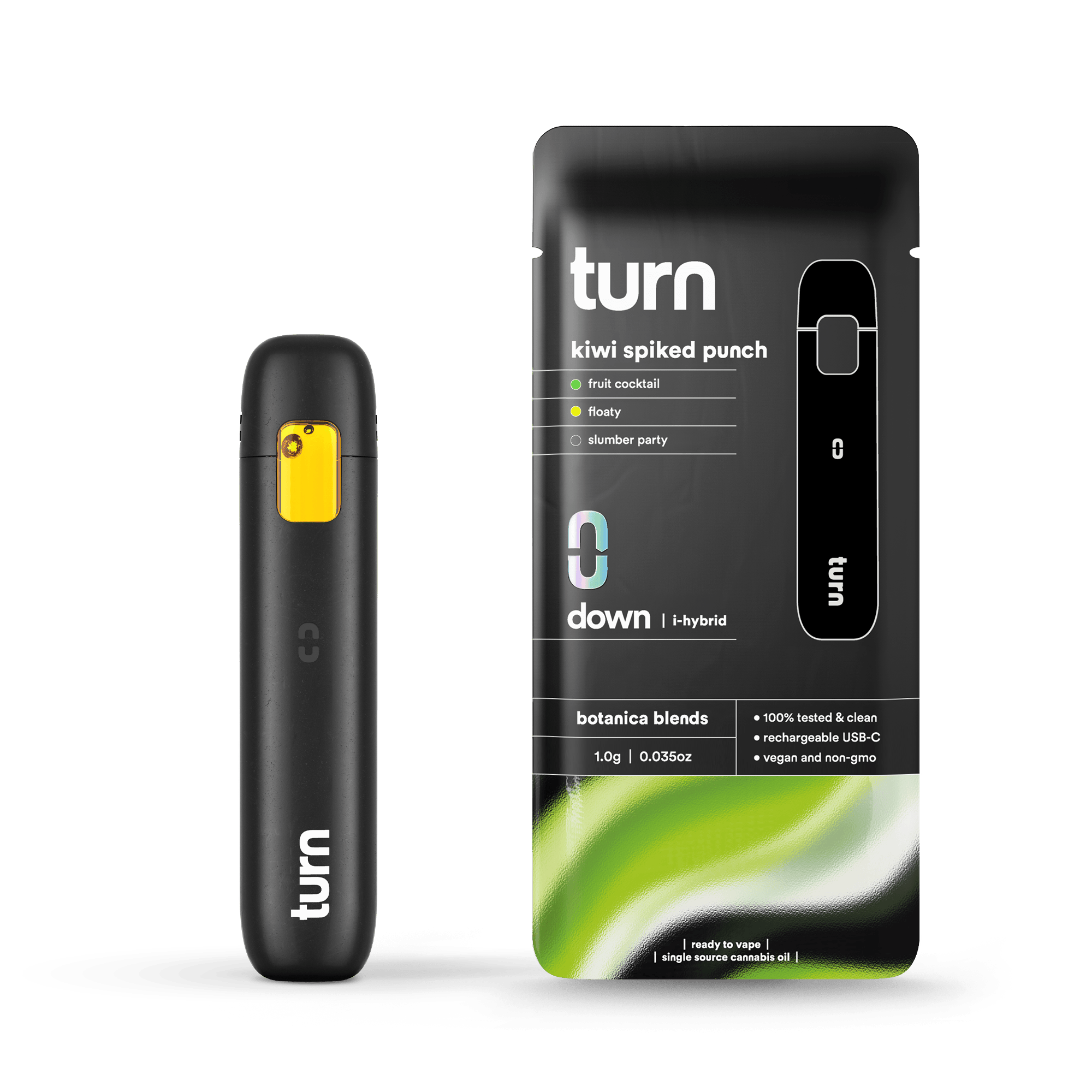 turn - Kiwi Spiked Punch | Botanica Blends | AIO | Indica-Hybrid | 1g - 1