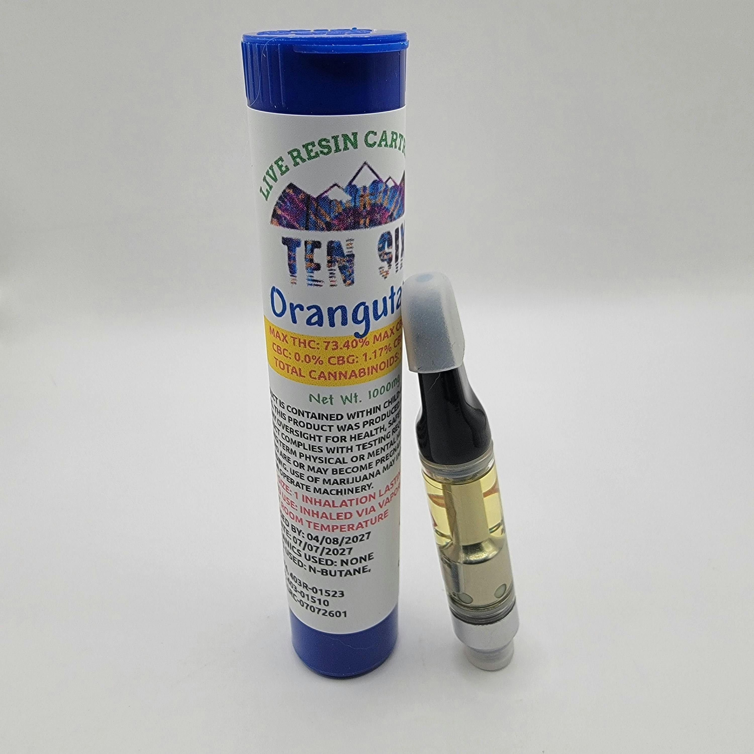 Ten Six Labs - Orangutape - 1000mg Live Resin Cartridge - 1