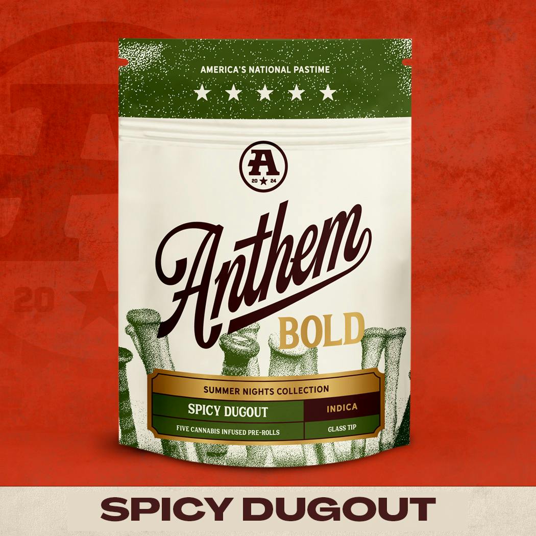 Anthem - Bold Glass Tip Infused Spicy Dugout Pre-Roll pack 2.5g (0.5g ea | 5 pack) - 1