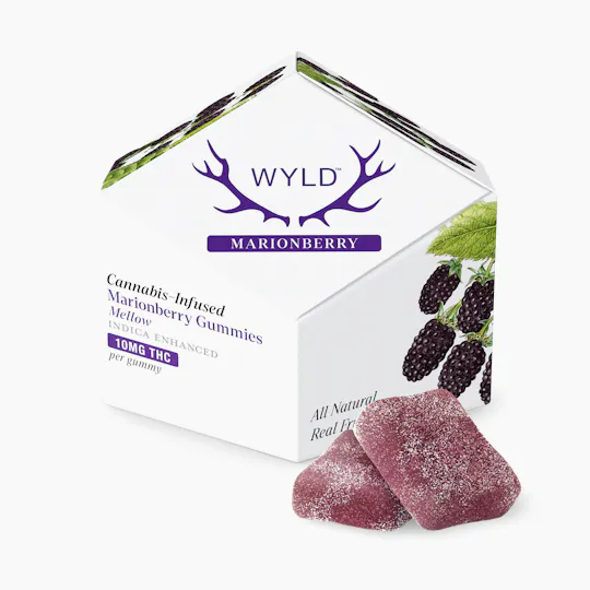 WYLD - WYLD | Marionberry Indica Enhanced Gummies | 100mg | 10ct | 10mg/ea - 1