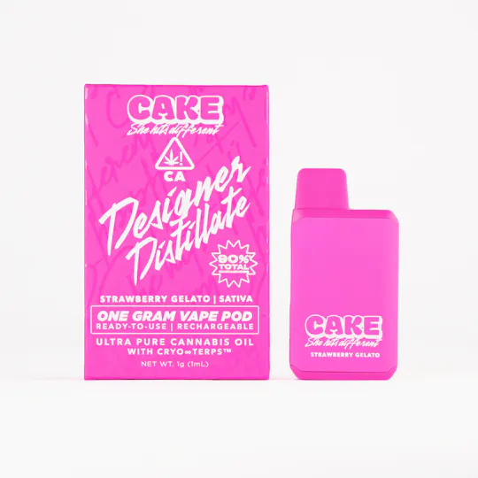 CAKE she hits different - Strawberry Gelato - Designer Distillate Pod | 1g - 1
