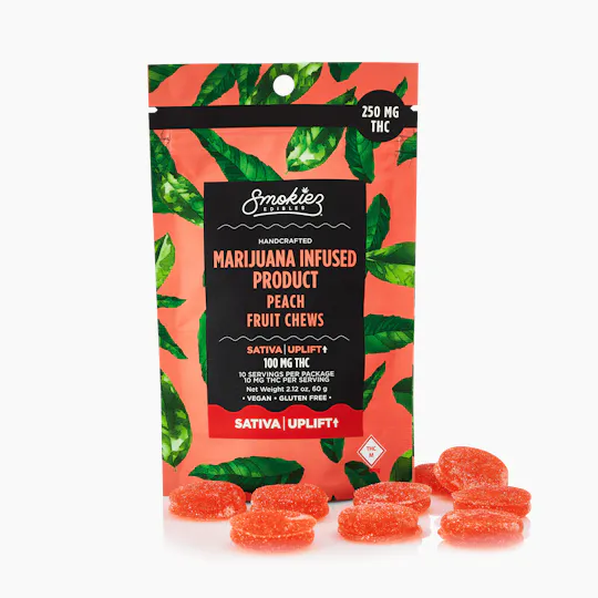 Smokiez Edibles - Peach Gummies | 250mg | 10ct | 25mg/ea - 1