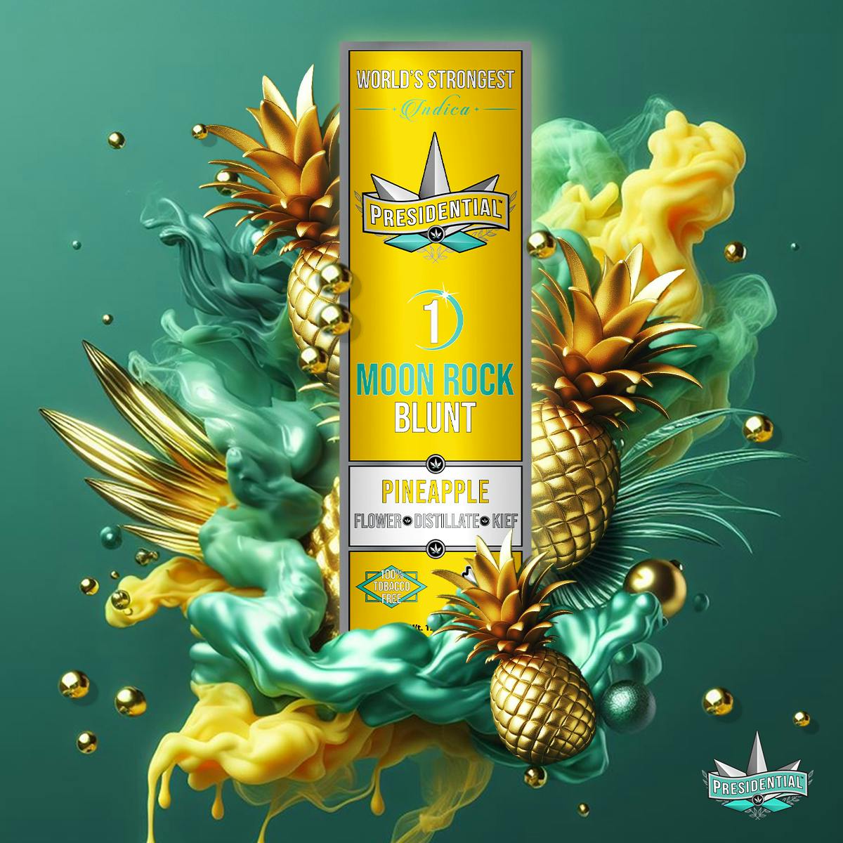 Presidential - Pineapple | Moon Rock Infused Blunt | 1.5g - 1