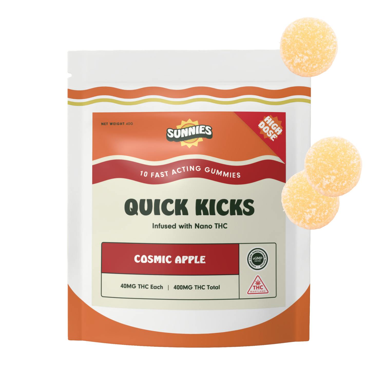 SunMed Growers - Cosmic Apple Nano Gummies 400mg - 1