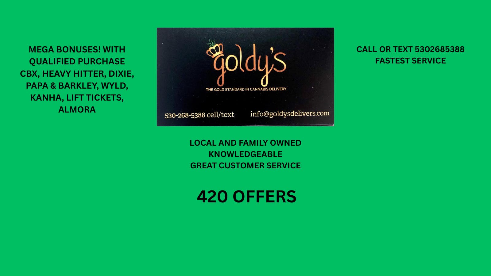 Goldy's listing banner