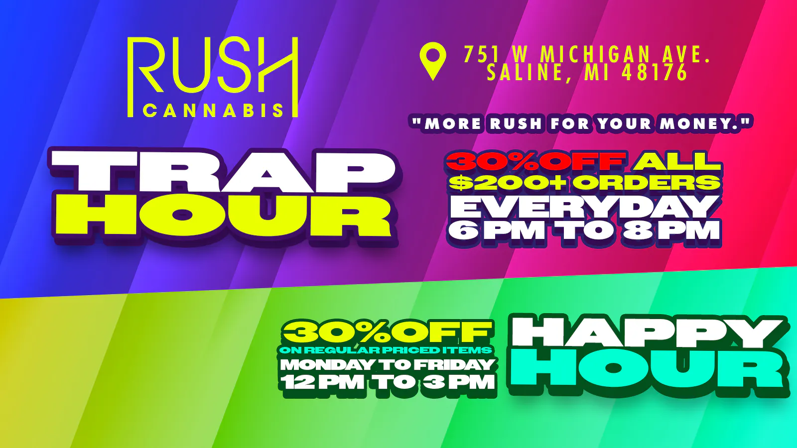 Rush Cannabis Delivery listing banner