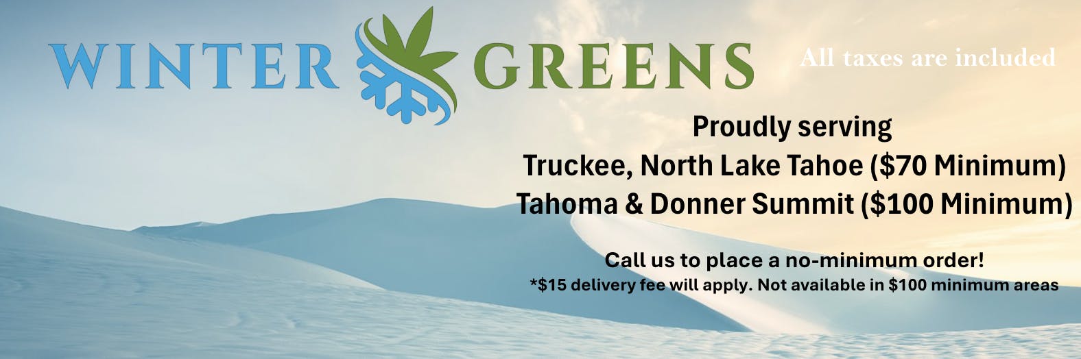 Winter Greens Delivery listing banner