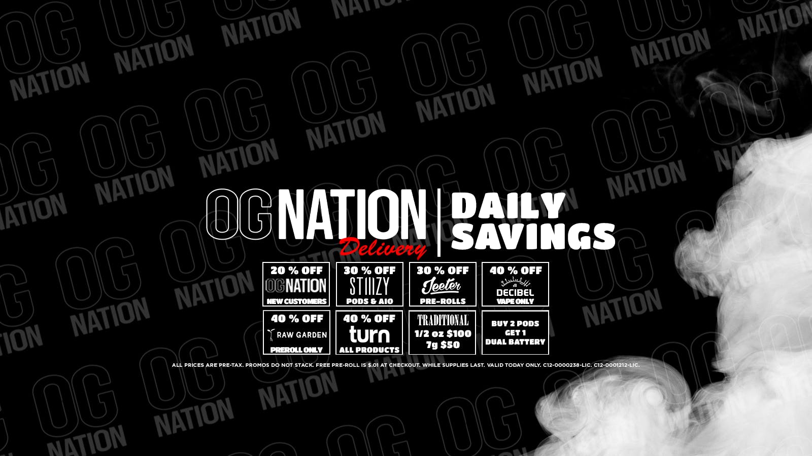 OG Nation Delivery Downey listing banner