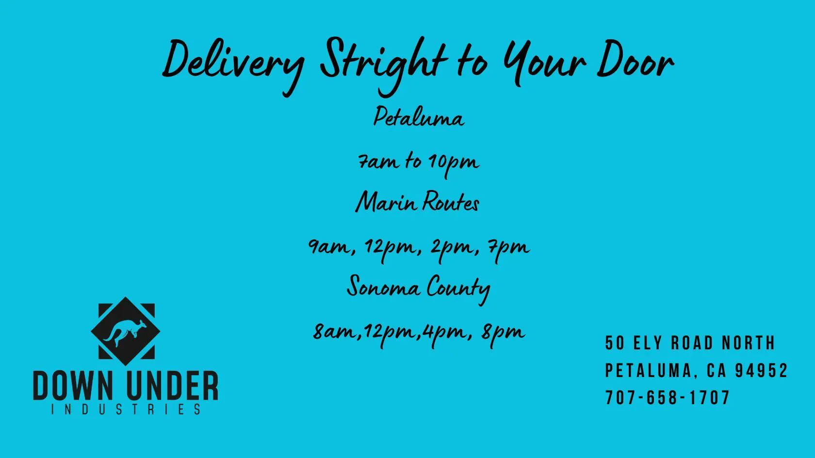 Down Under Industries Delivery listing banner