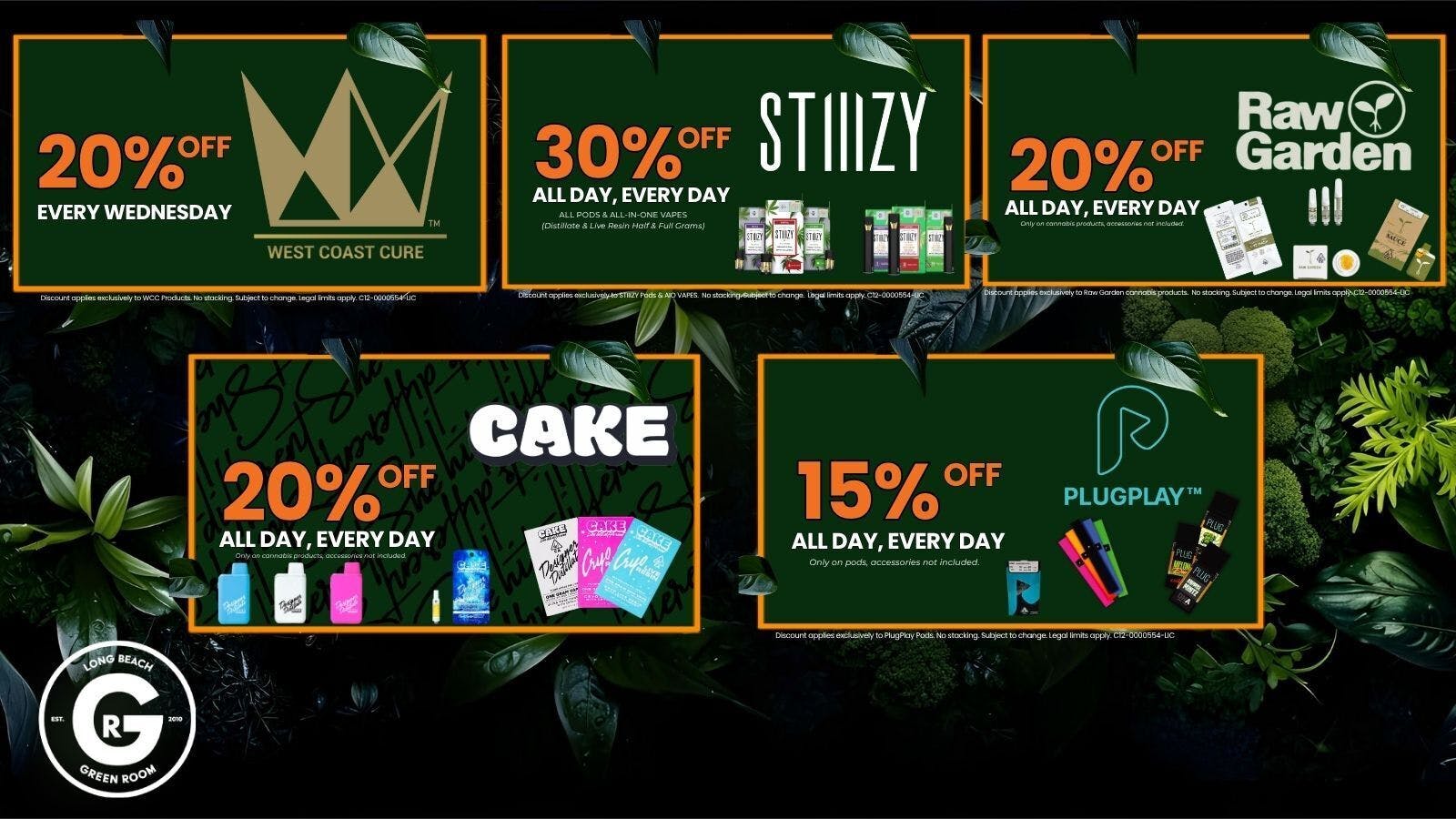 Long Beach Green Room listing banner