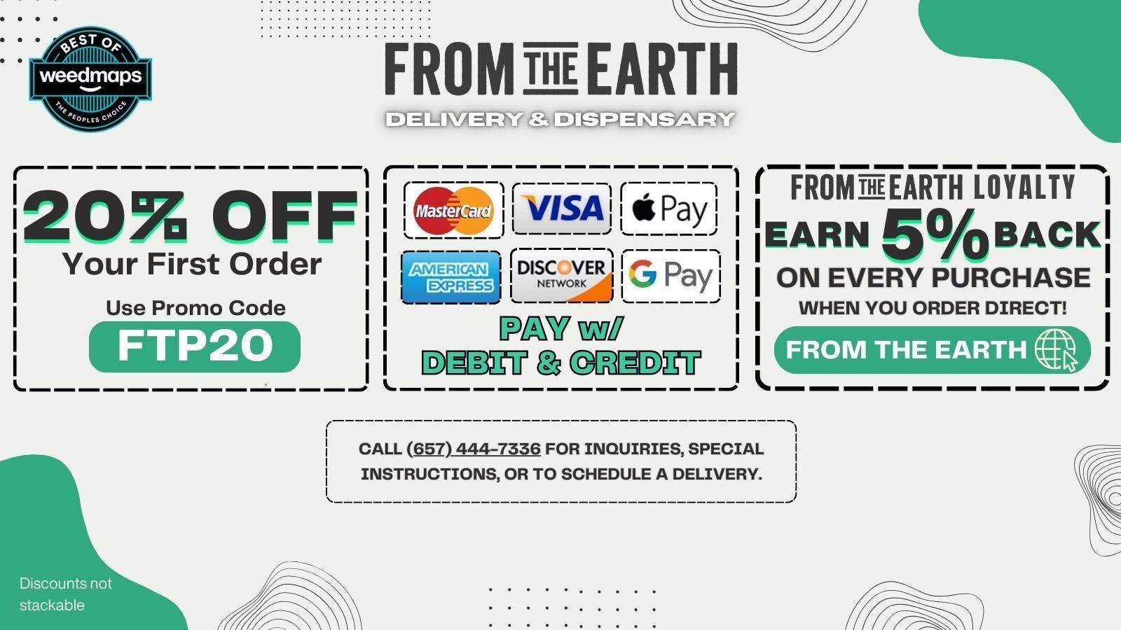 From the Earth – Delivery and Dispensary – Oxnard listing banner