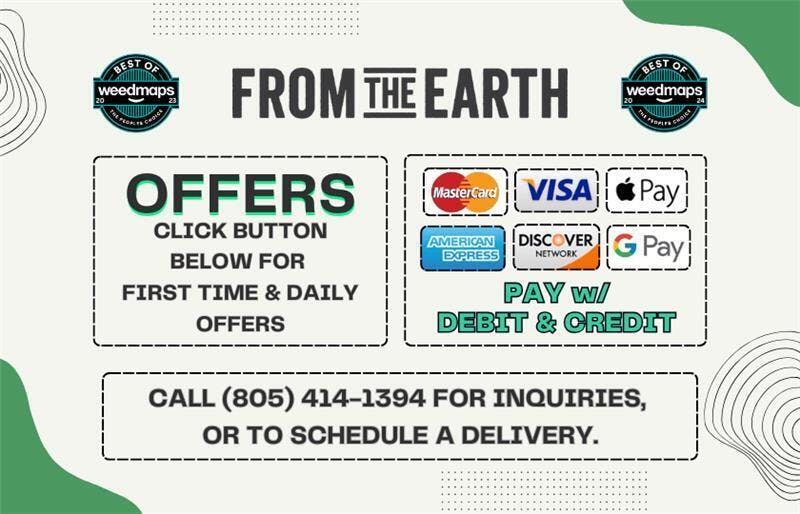 From the Earth – Delivery and Dispensary – Oxnard listing banner