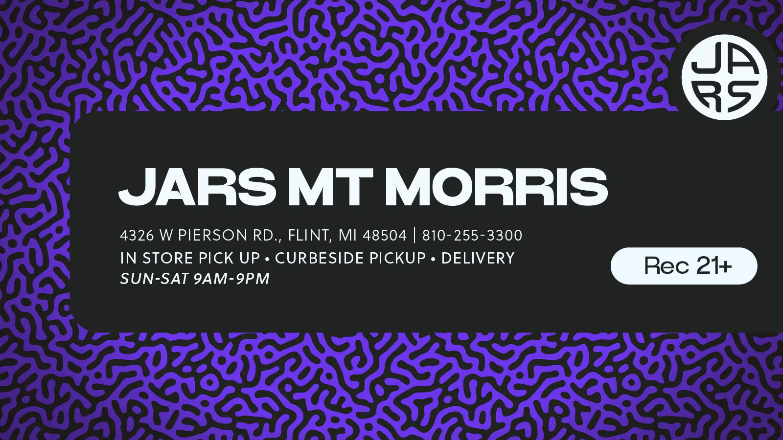 JARS Cannabis Delivery - Flint Mt Morris listing banner