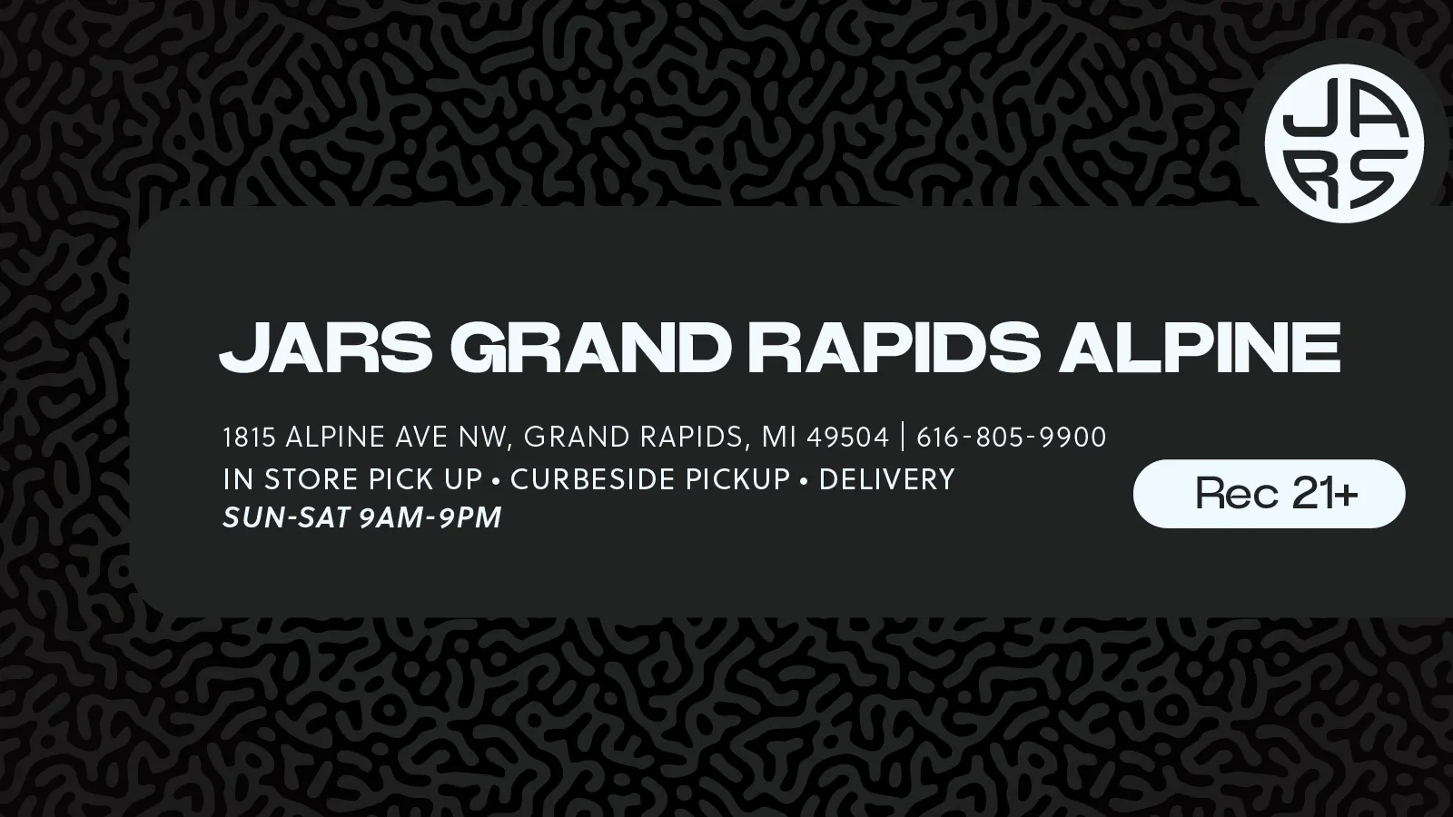 JARS Cannabis Delivery - Grand Rapids Alpine listing banner