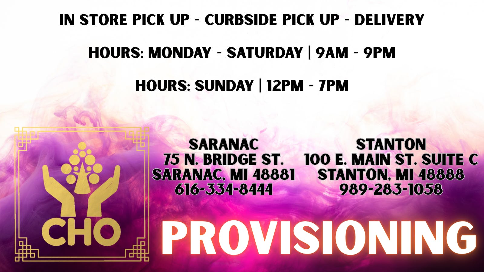 CHO Delivery listing banner