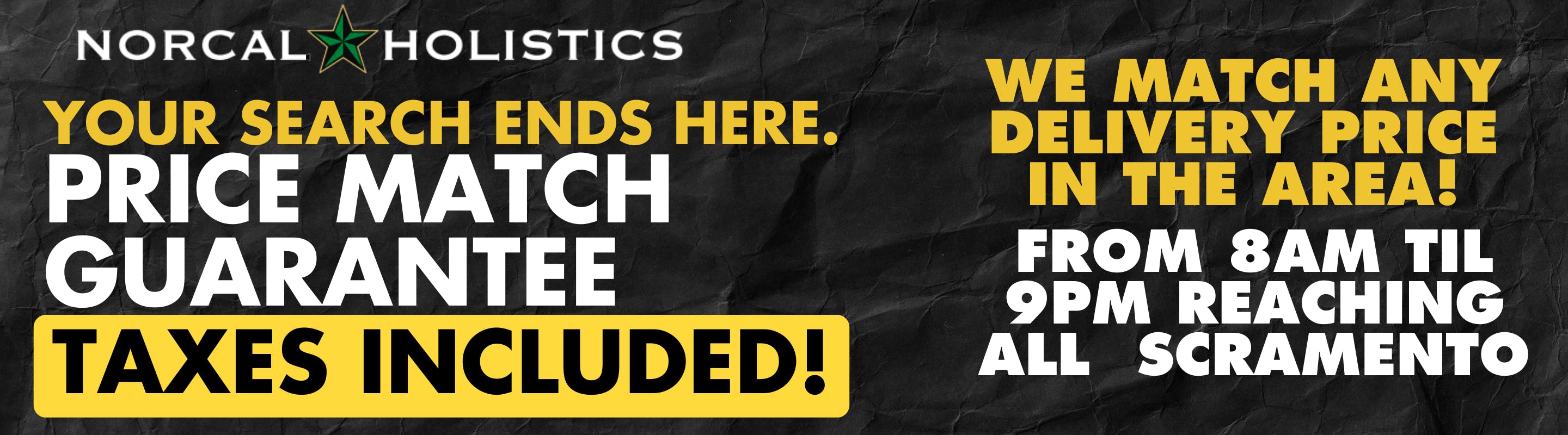 NorCal Holistics Delivery - South Sacramento listing banner
