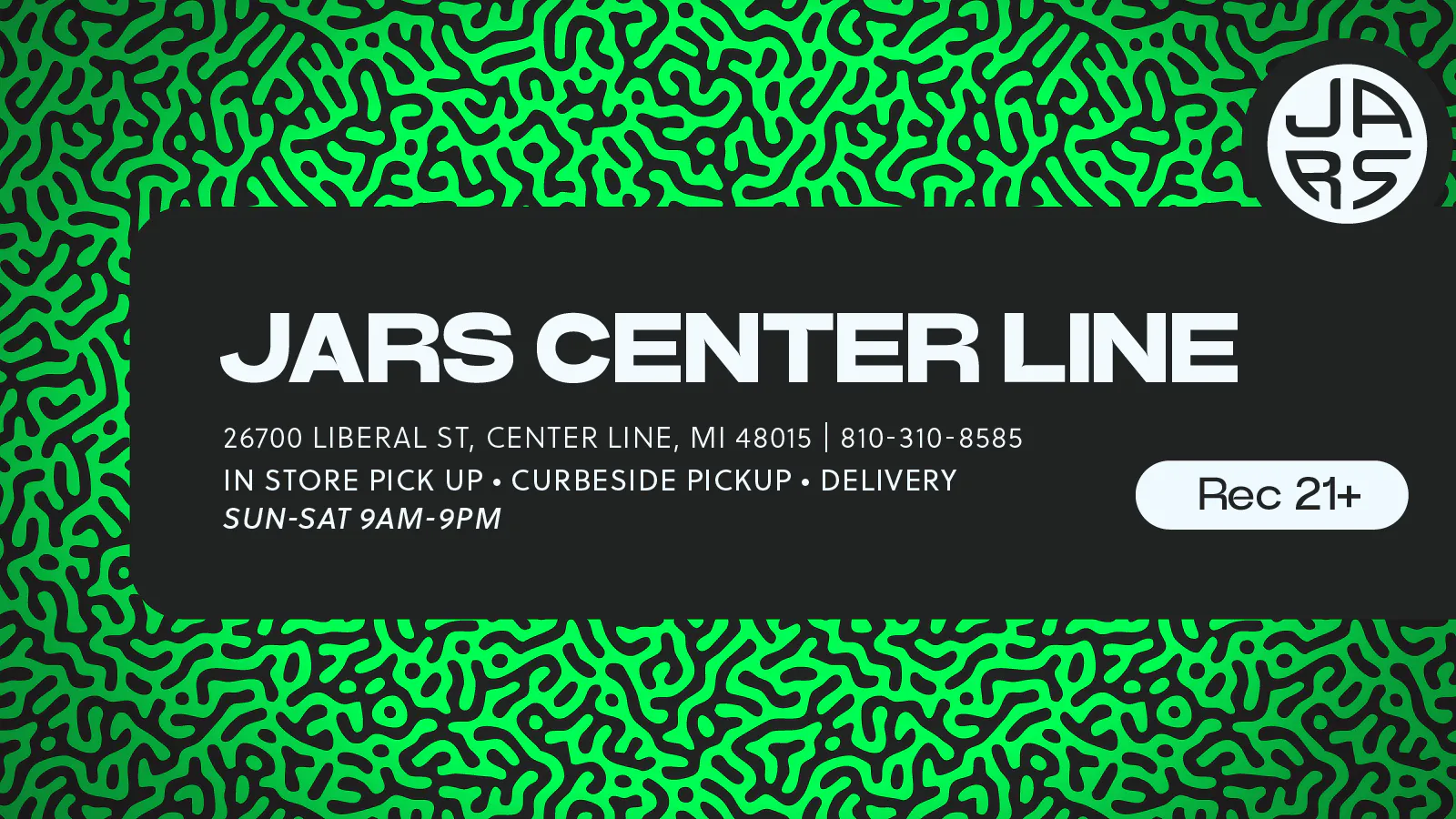 JARS Cannabis Delivery - Center Line listing banner
