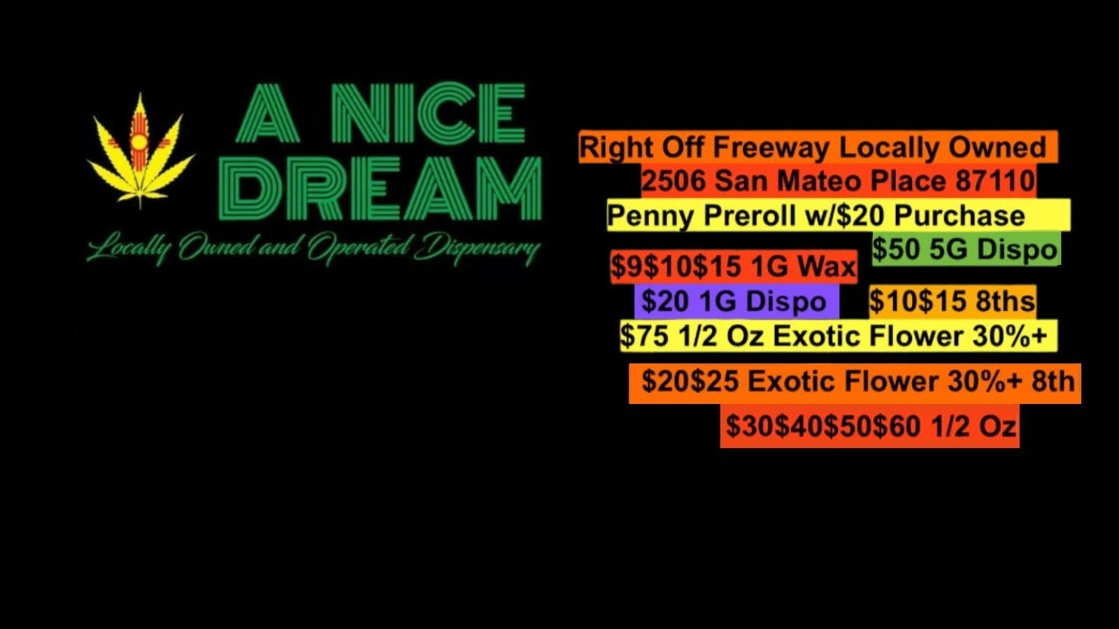 A Nice Dream Delivery listing banner