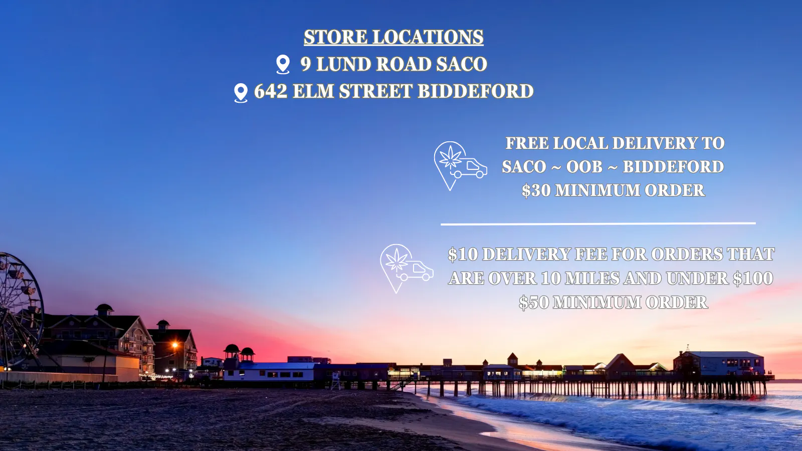 First Class Cannabis - Delivery listing banner