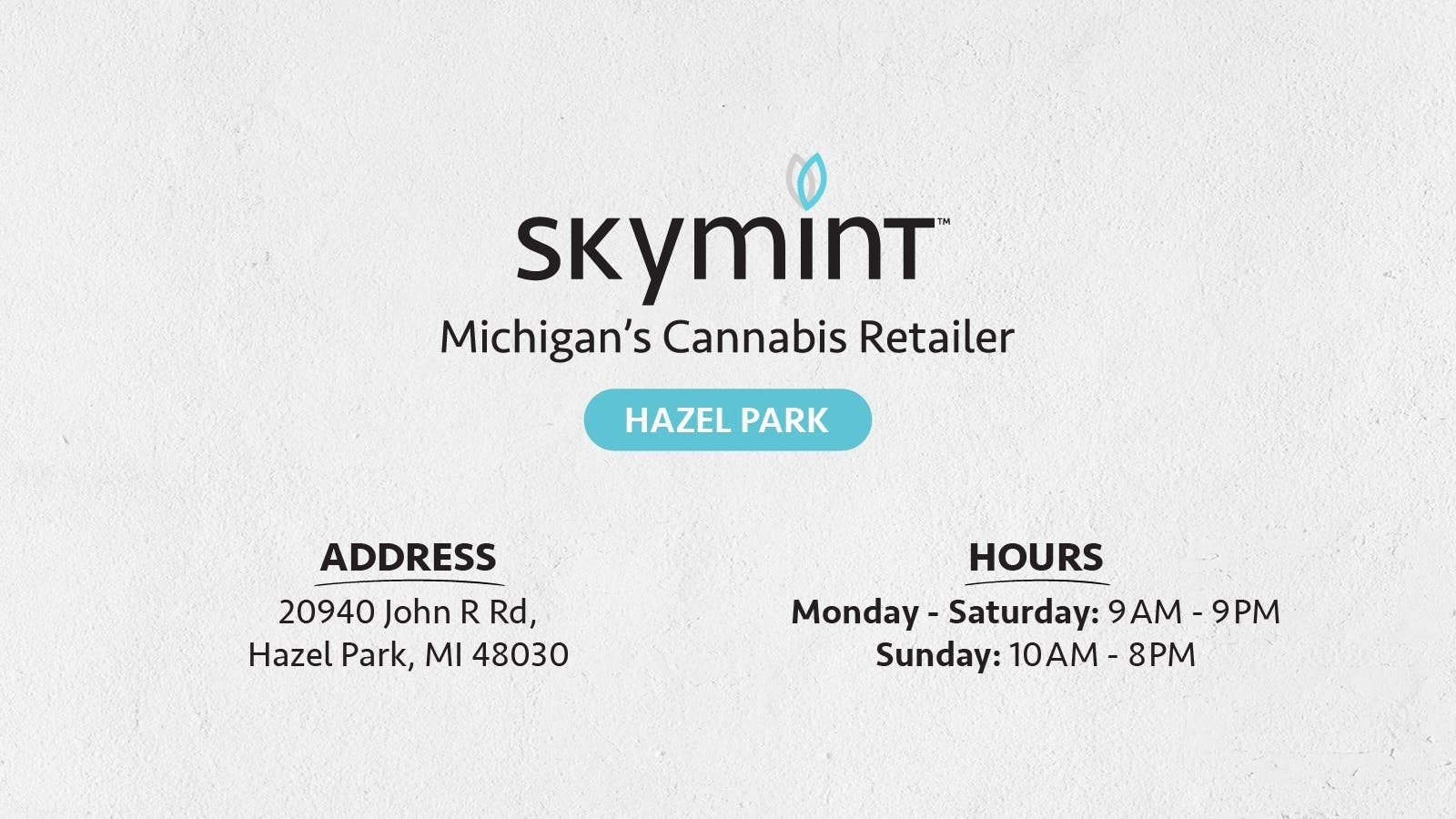 Skymint Delivery Hazel Park listing banner
