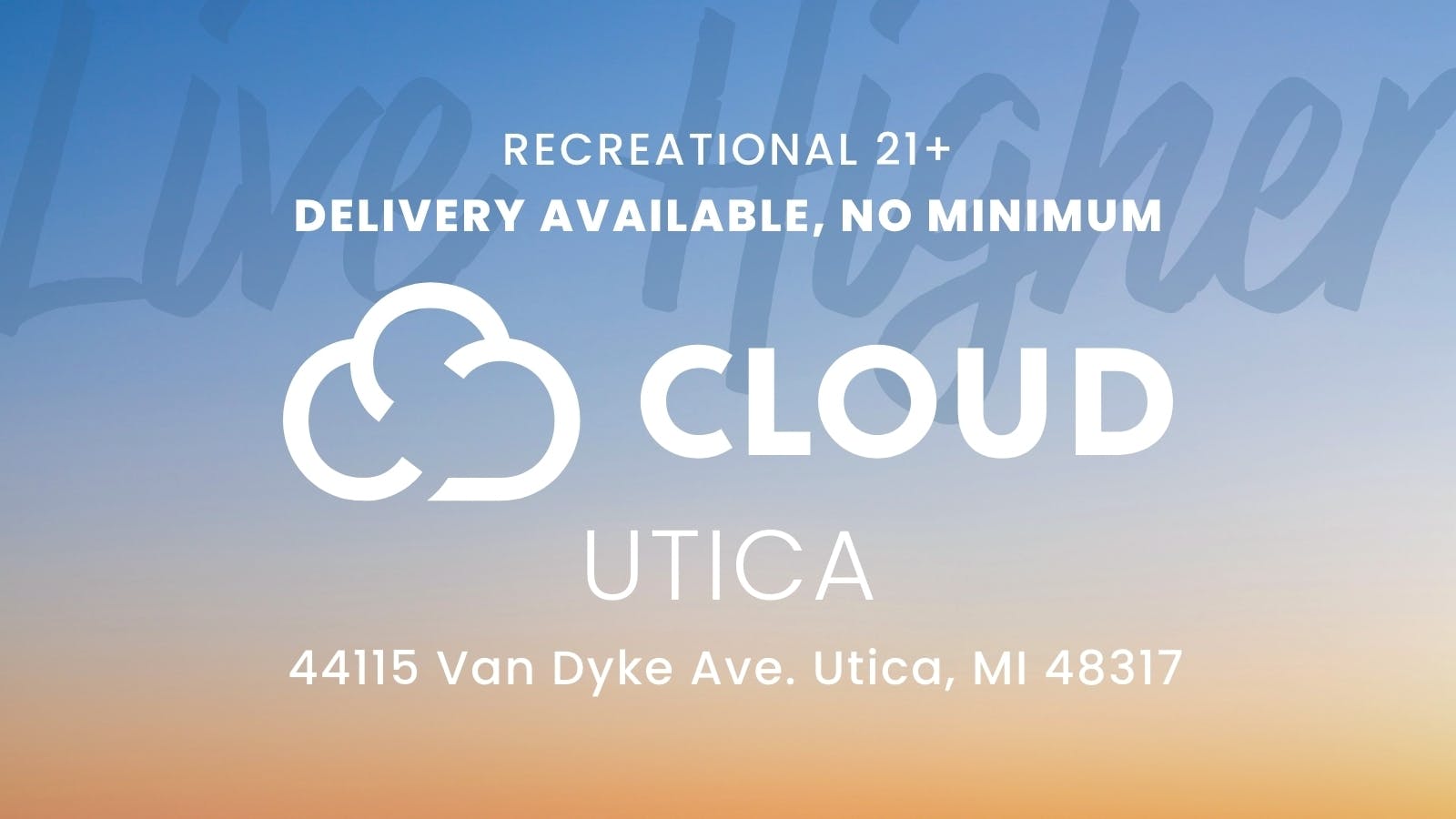 Cloud Cannabis Delivery - Utica - REC 21+ listing banner