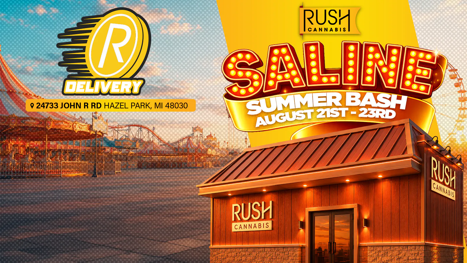 Rush Cannabis Delivery - Washtenaw County listing banner