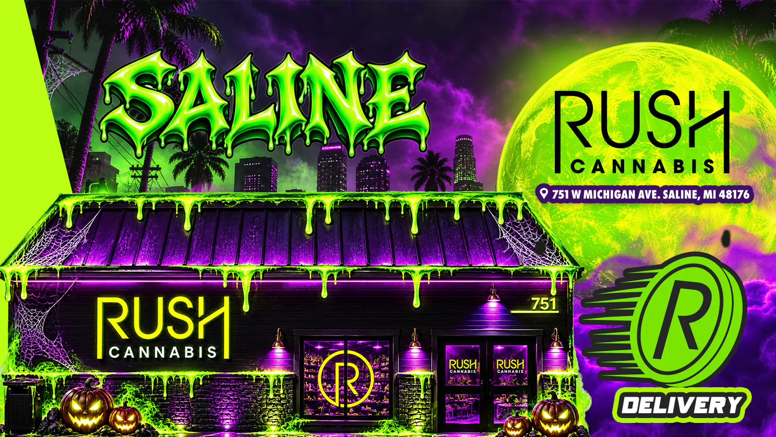 Rush Cannabis Delivery - Washtenaw County listing banner
