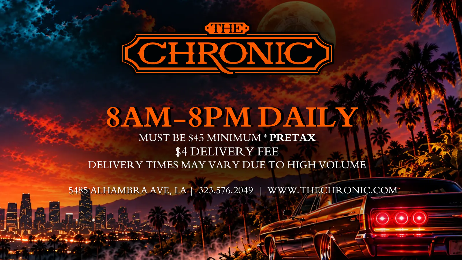 The Chronic Delivery listing banner